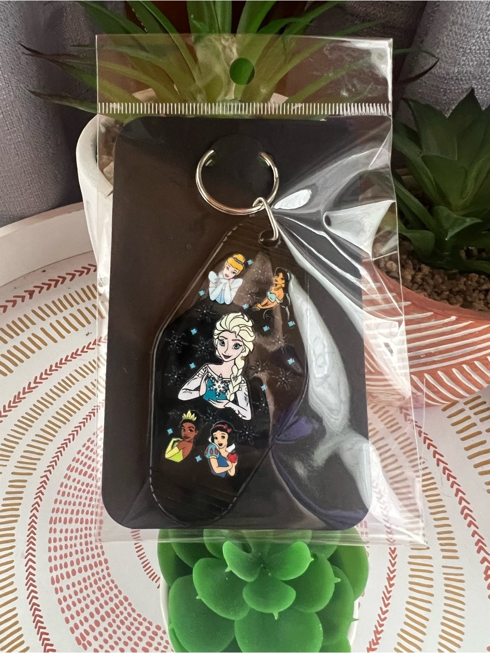 Disney Black Princesses Glitter Keychain